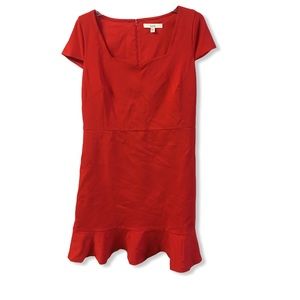 Lark & Ro Red Dress Sweatheart Neckline Scuba Size Large
